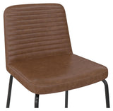 Corey Dining Chair, Brown Faux Leather