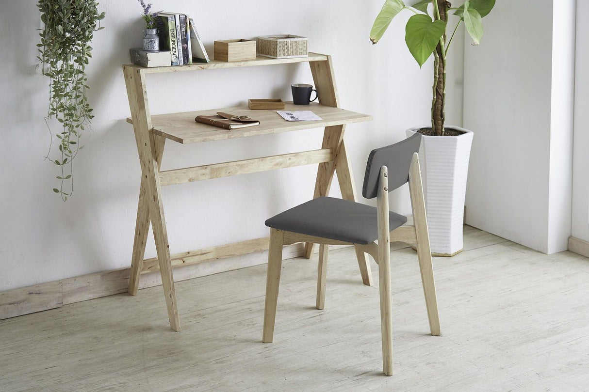 Mickey Desk with Chair, Anthracite /Nature