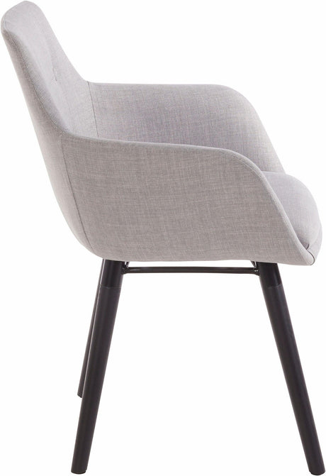 Sherman Dining Chair m/armlener, lysegrå