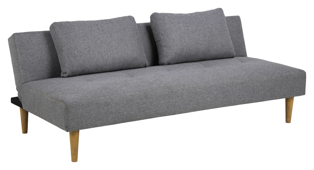 Lucca sofa seng med 2 puter, lysegrå stoff