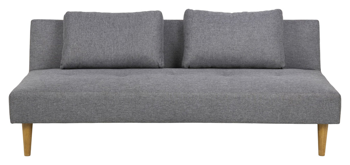 Lucca sofa seng med 2 puter, lysegrå stoff