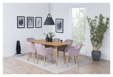 Mynte Dining Chair m/armlener, støvete rosa