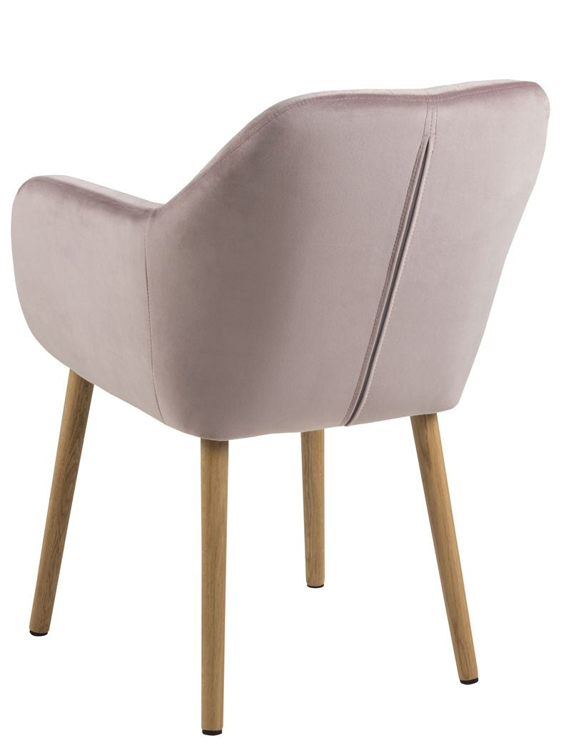 Mynte Dining Chair m/armlener, støvete rosa