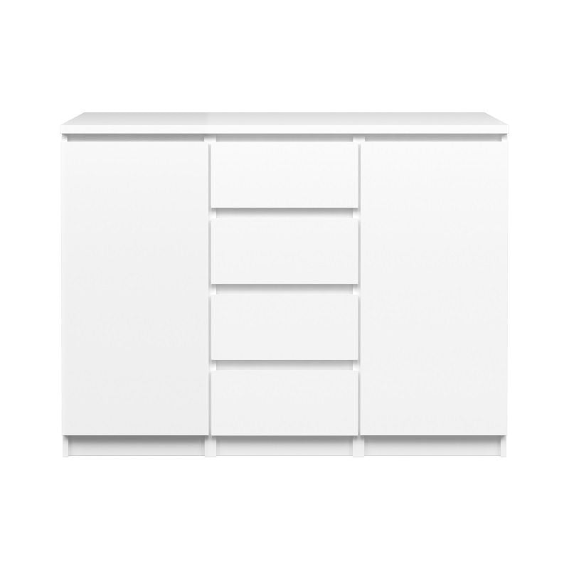 NAIA Sideboard - White High Gloss W/2 Doors + 4 -skuff