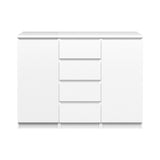 NAIA Sideboard - White High Gloss W/2 Doors + 4 -skuff