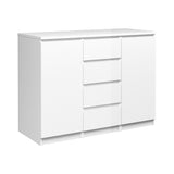 NAIA Sideboard - White High Gloss W/2 Doors + 4 -skuff