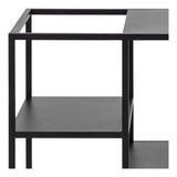 Newcastle Roller Table, matt black metal