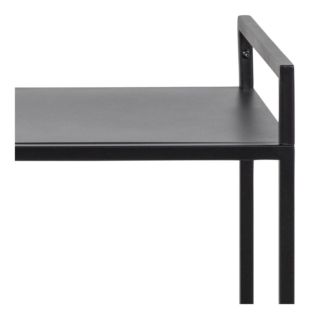 Newcastle Roller Table, matt black metal