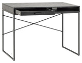 Seaford Desk w. 1 skuff, melamin aske svart