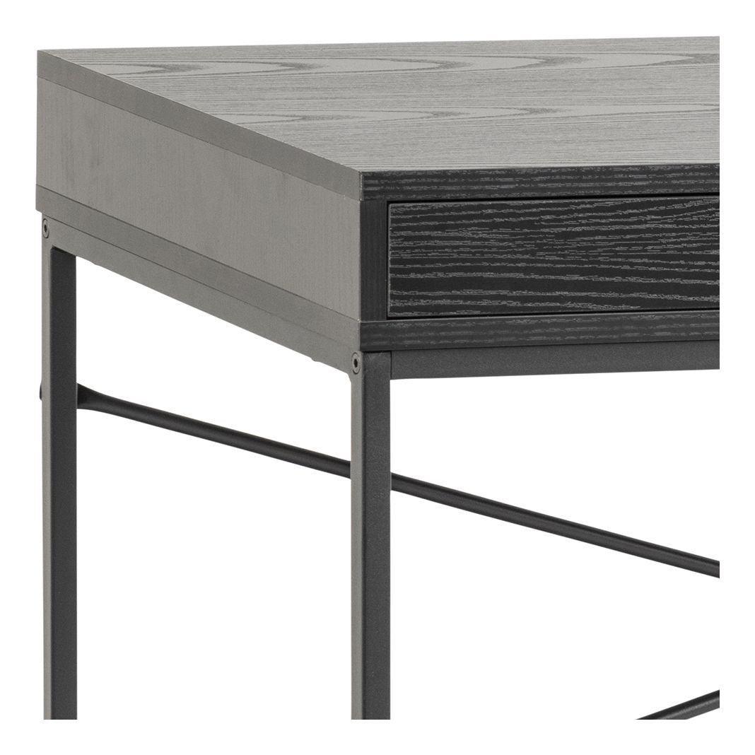 Seaford Desk w. 1 skuff, melamin aske svart