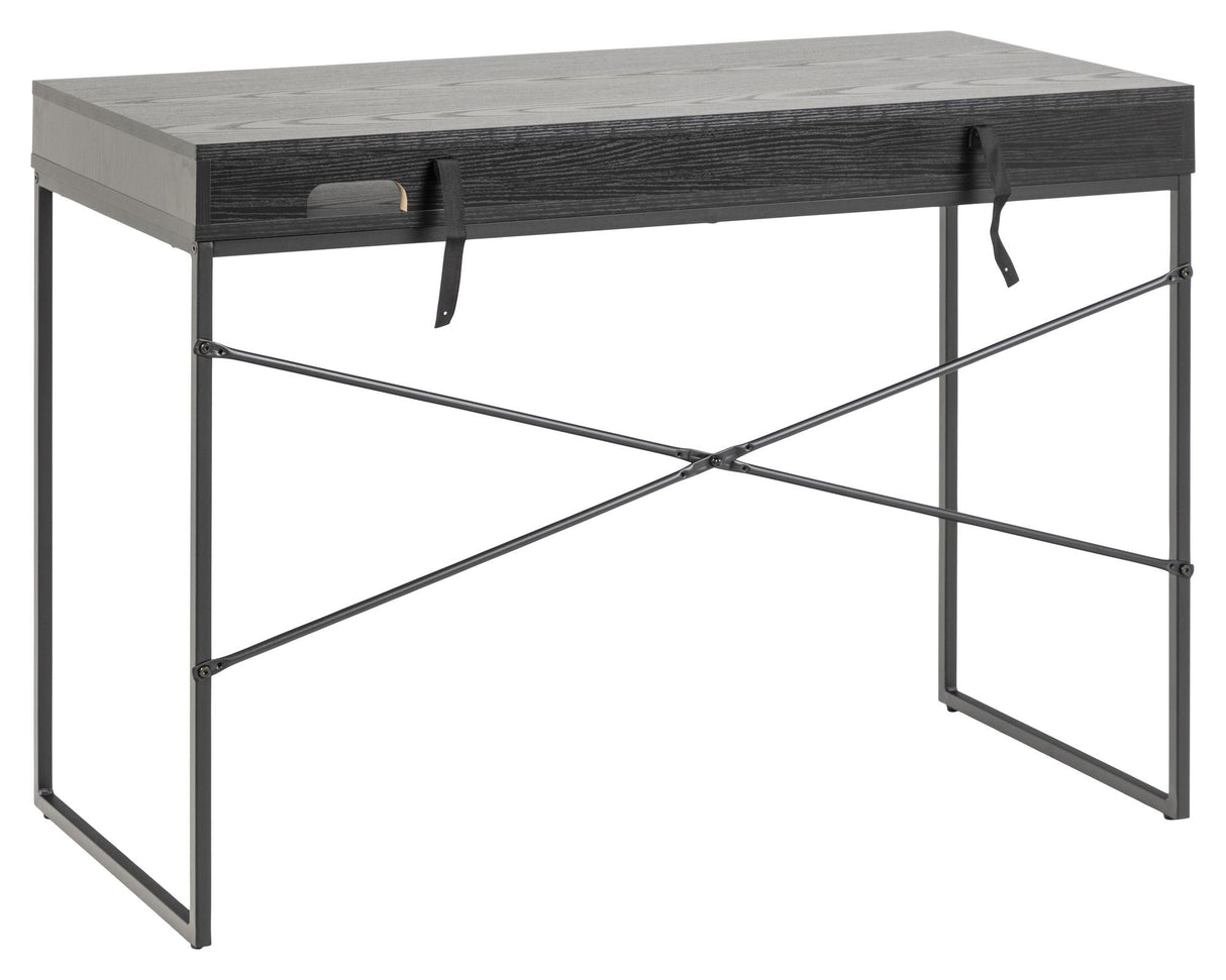 Seaford Desk w. 1 skuff, melamin aske svart