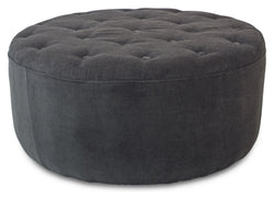 Njordec Dimple Pouf, Dark Grey, Ø84