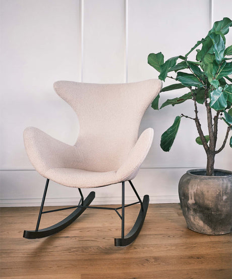 Njordec Gaia Swing Chair - Beige imitasjon Lambskin