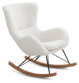 Njordec Julie Swing Chair - White Imitation Lambskin