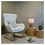 Njordec Julie Swing Chair - White Imitation Lambskin