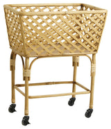 Nordal Arvi Basket m/hjul - Bambus/Rattan