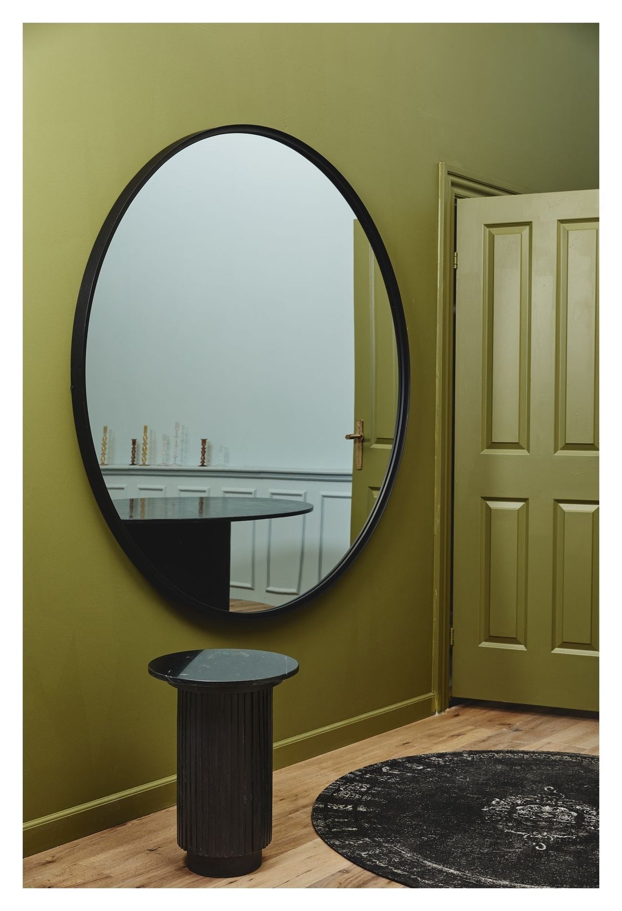 Nordal Asio Mirror L - Black, Ø160