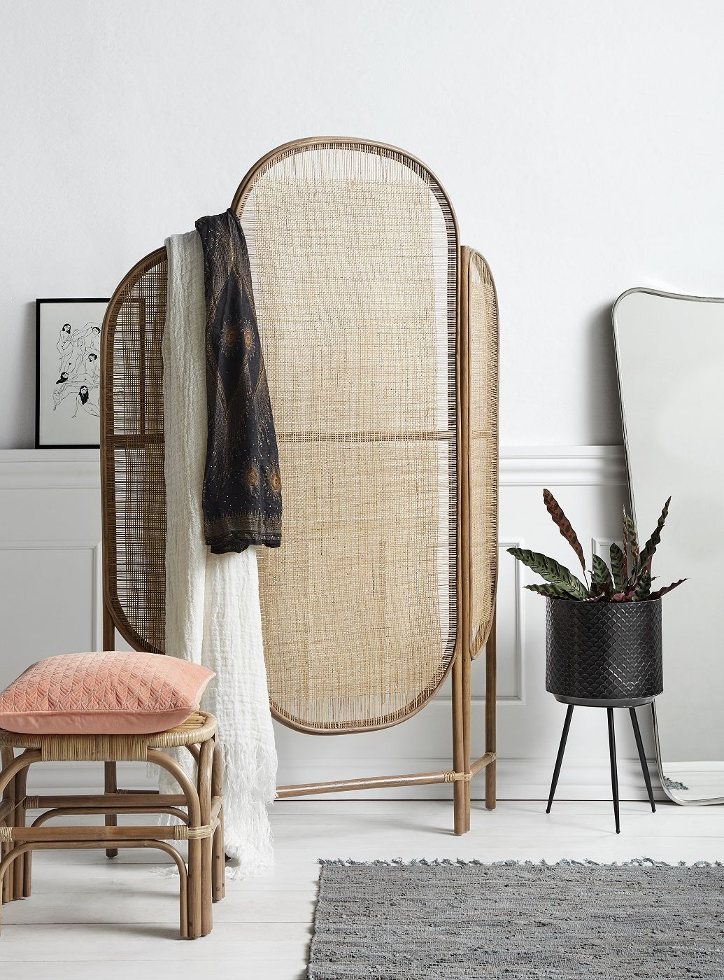 Nordal - Divider Room Divider in Rattan / Weaving - Nature