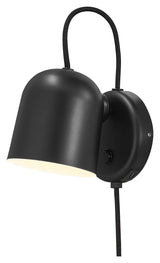 dftp vinkel vegglampe, svart