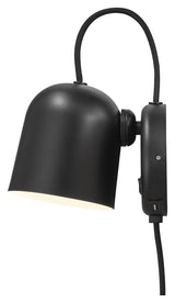 dftp vinkel vegglampe, svart