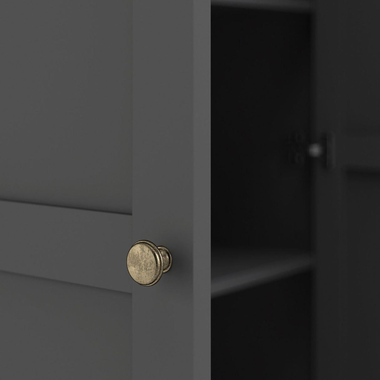 Paris garderobe 200x96 - Matte grå