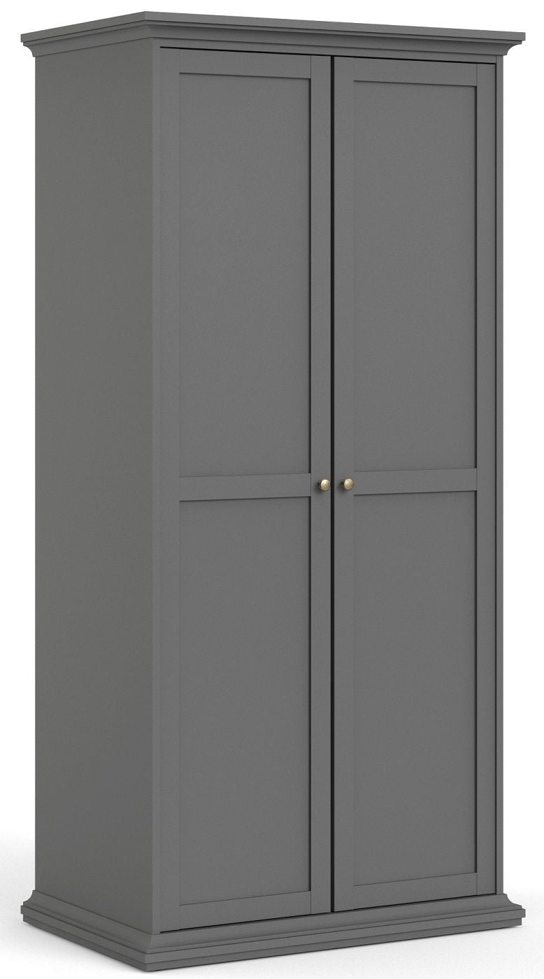 Paris garderobe 200x96 - Matte grå