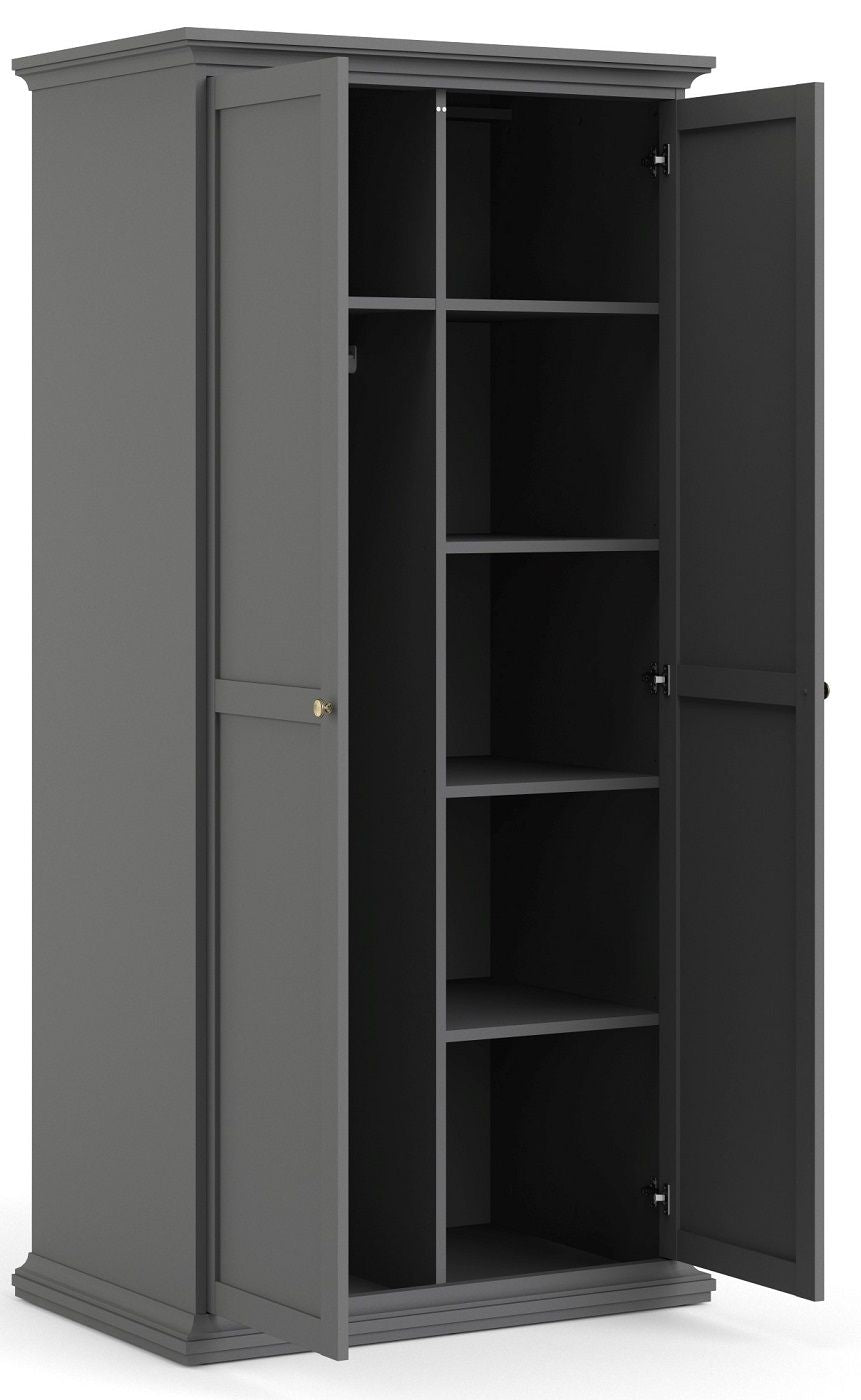 Paris garderobe 200x96 - Matte grå