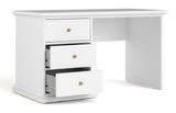 Paris Desk - White W/3 -skuffer