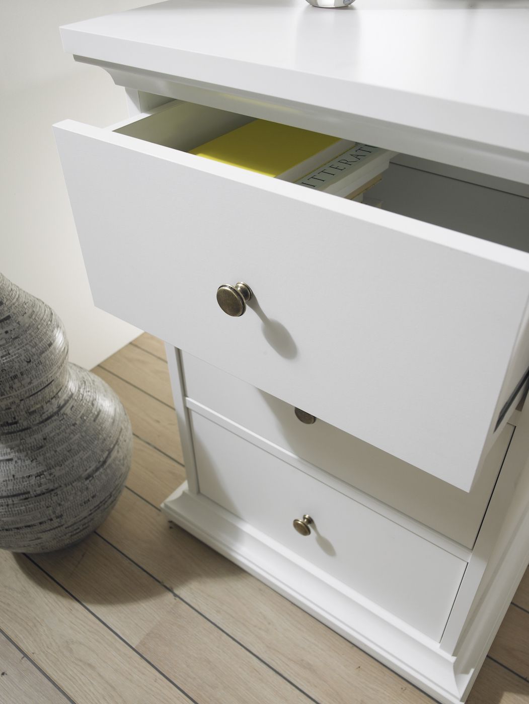 Paris Desk - White W/3 -skuffer