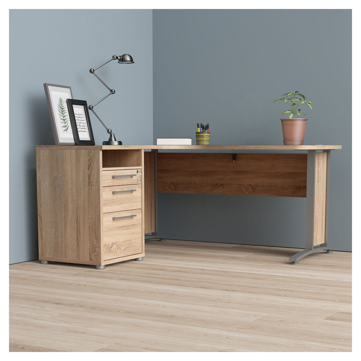 Prima Corner Desk - Lett tre