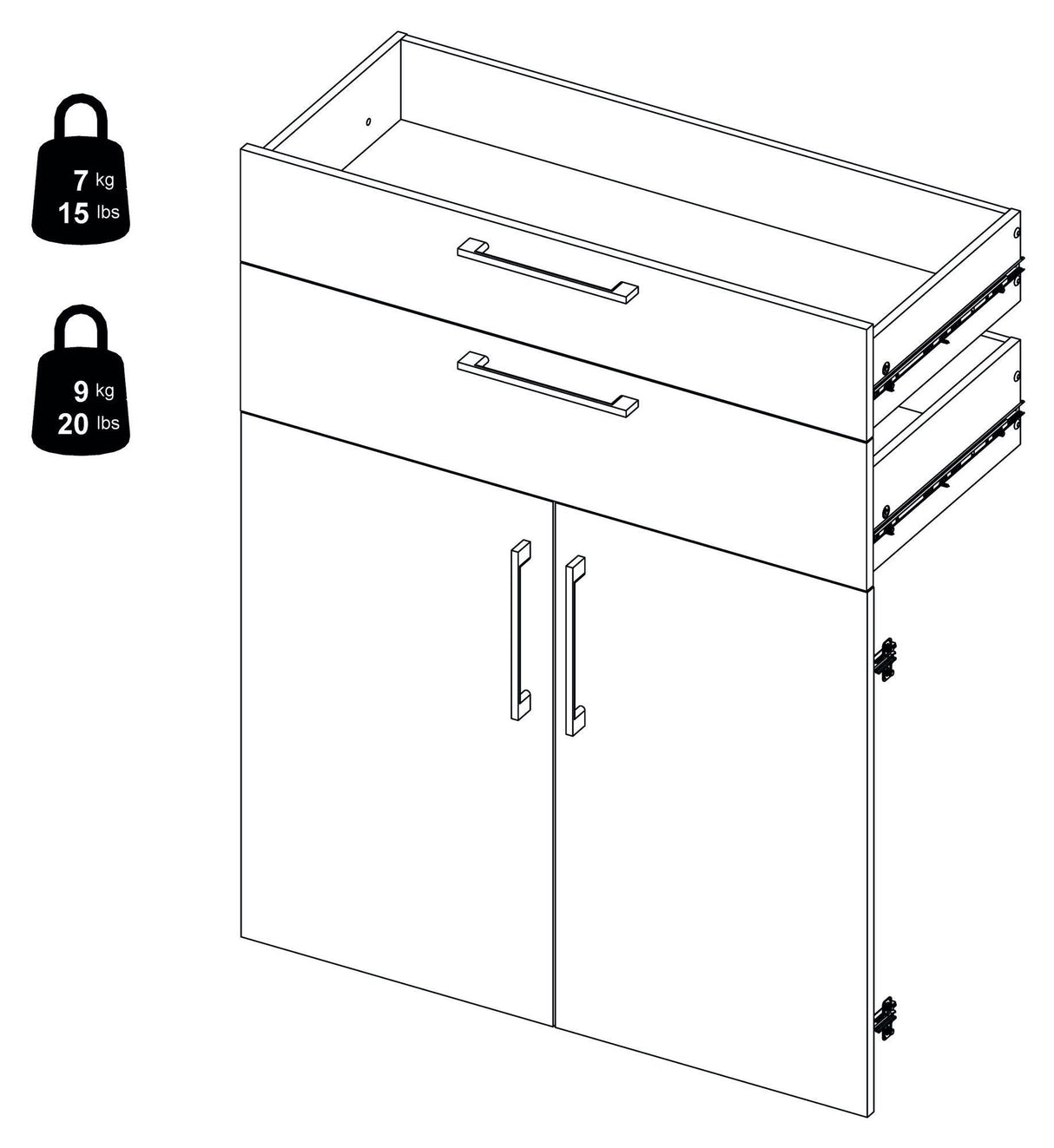 Prima rack tilbehør - hvitt