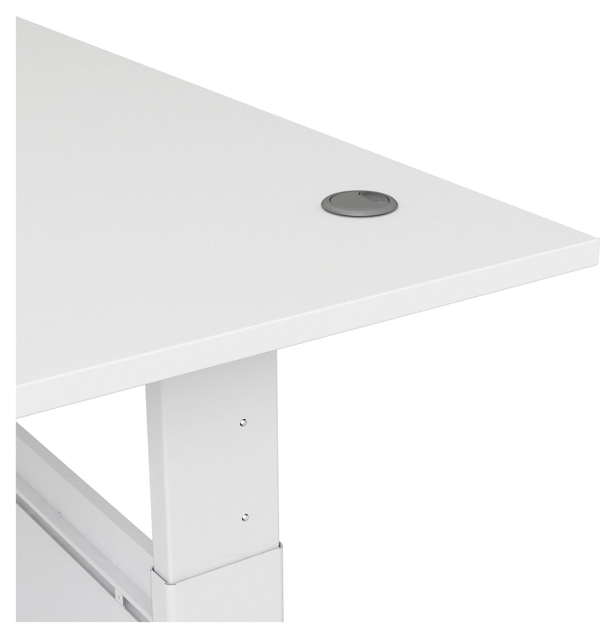 Prima desk med bue, hvit/hvit, 180 cm