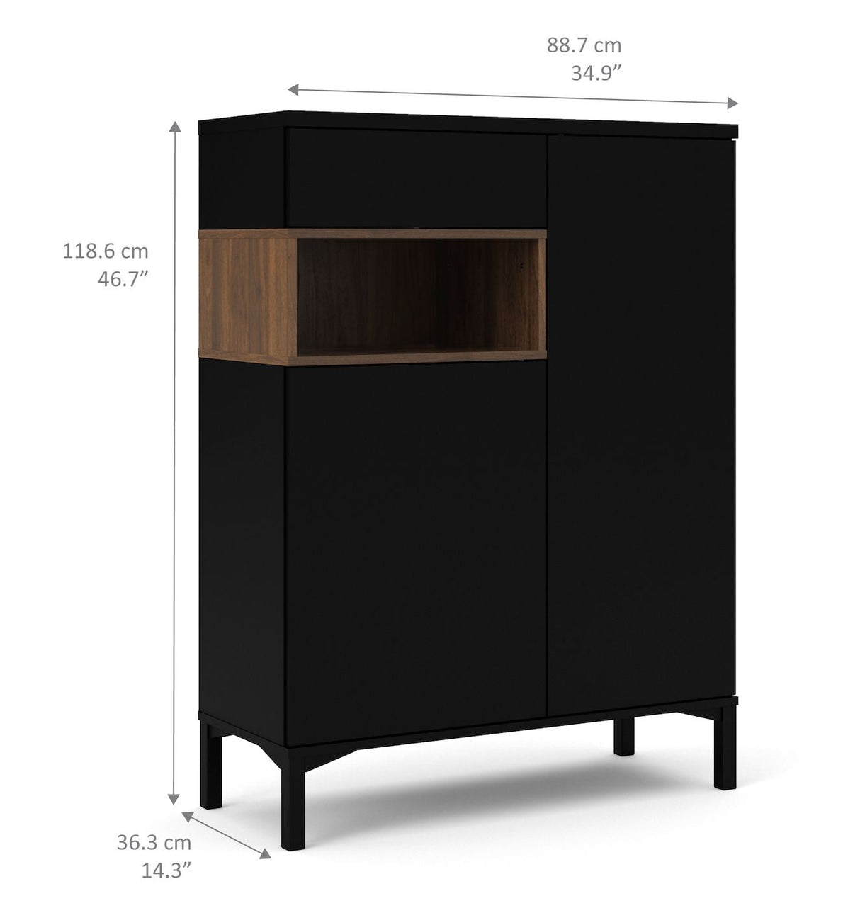 Roomers Sideboard - Black B: 88