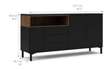 Roomers Sideboard 90x175 - Svart