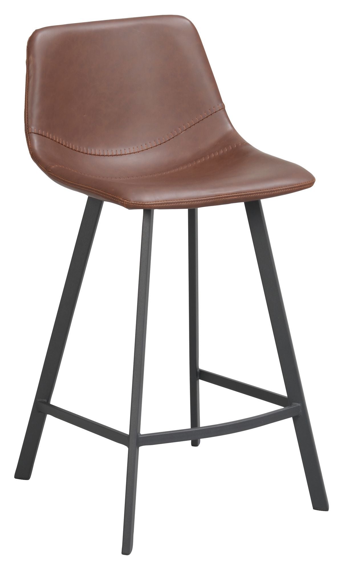 Auburn Barstool, brunt faux skinn