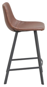 Auburn Barstool, brunt faux skinn