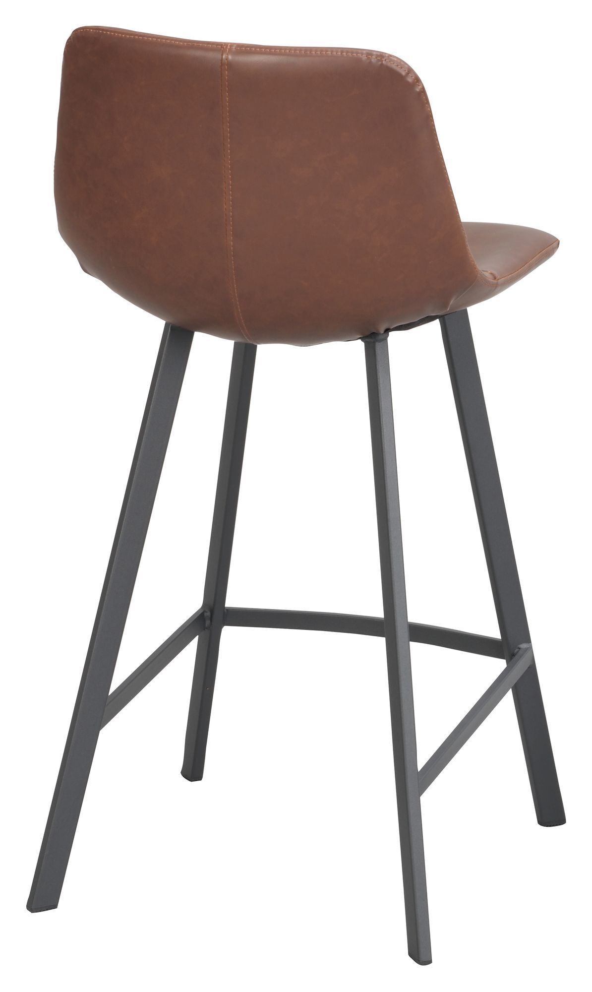 Auburn Barstool, brunt faux skinn