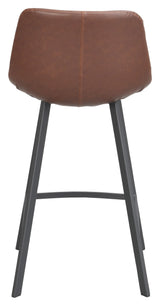 Auburn Barstool, brunt faux skinn