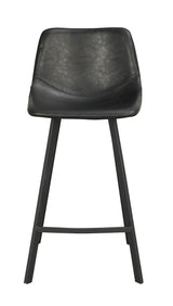 Auburn Barstool, svart faux skinn