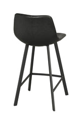 Auburn Barstool, svart faux skinn