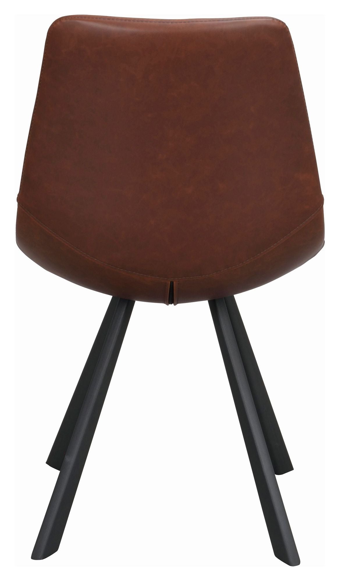 Auburn Dining Chair, Brown Faux Leather