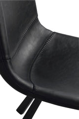 Auburn Dining Chair, Black Faux Leather