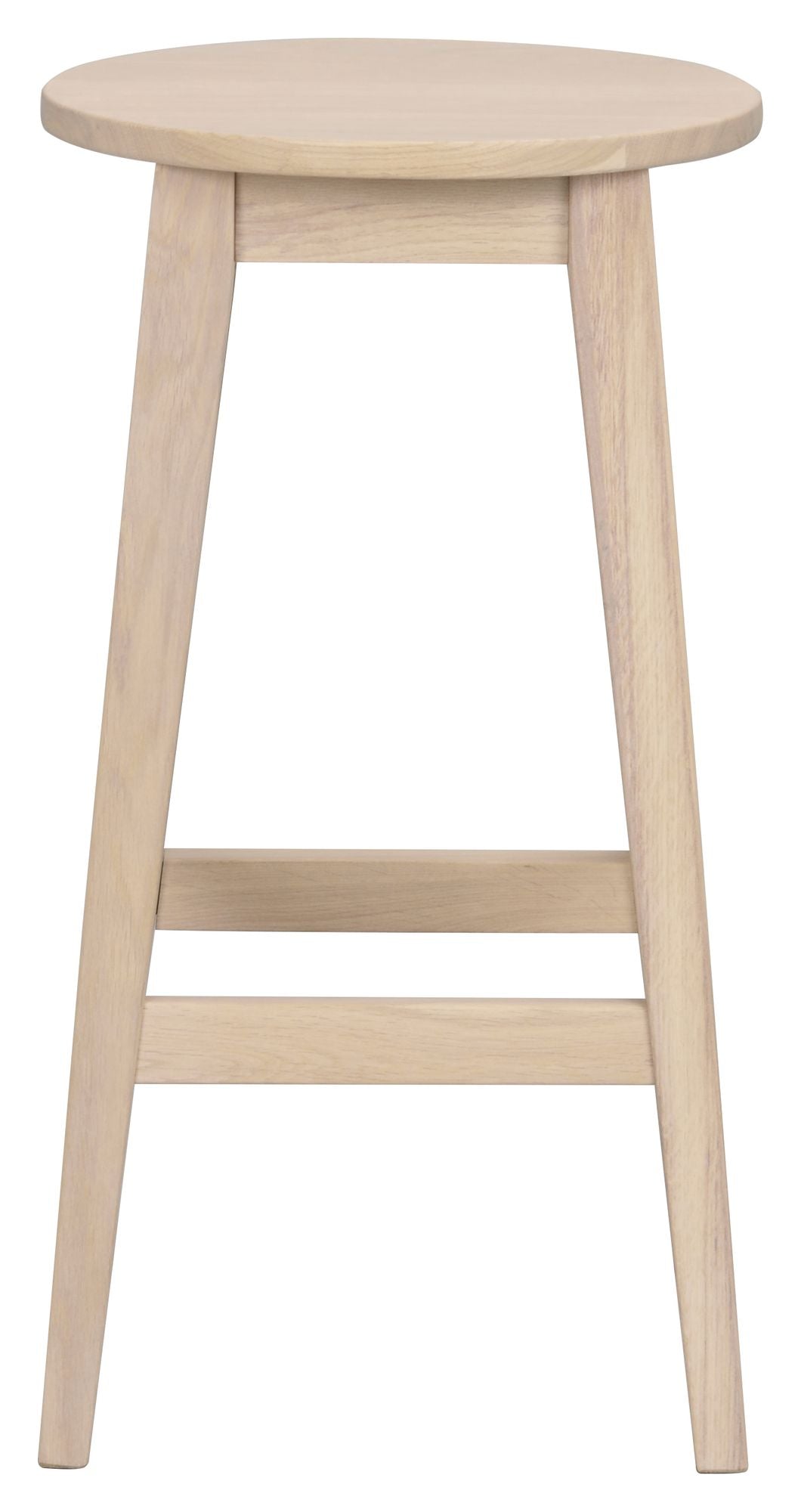 Austin Bar Stool, H65, White Pigmented Oak, SH: 65cm