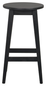 Austin Bar Stool, H65, Black Lacquered Oak, SH: 65cm