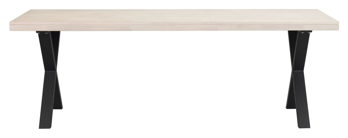 Brooklyn spisebord X-Legs, White Pigment Oak, 220x95