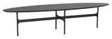 Colton Oval salongbord, 180x50, svart aske