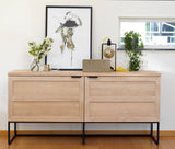 Everett Sideboard B160 cm - eik/svart