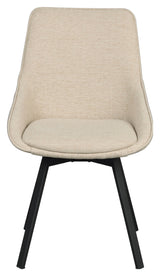 Alison, spisestuestol - lys beige/svart 