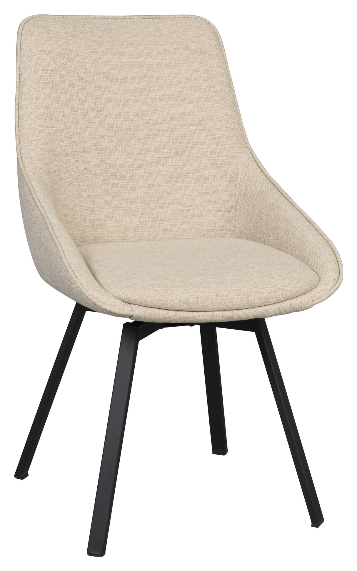 Alison, spisestuestol - lys beige/svart 