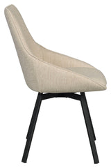 Alison, spisestuestol - lys beige/svart 